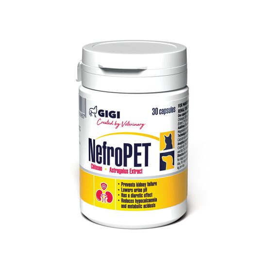 GIGI NefroPET 30 kaps.  nieru funkcijas atbalstam suņiem un kaķiem